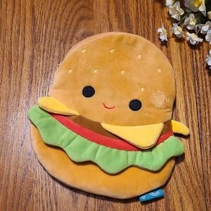 Squishmallows Carl The Cheeseburger Zippered Bag Chic Accessory